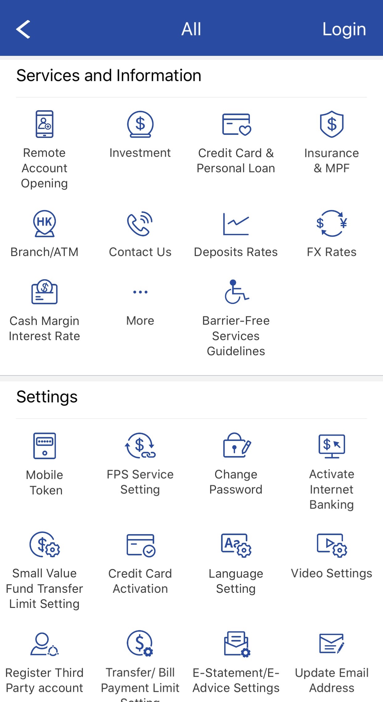 2. press “remote account opening” in “services and information”.